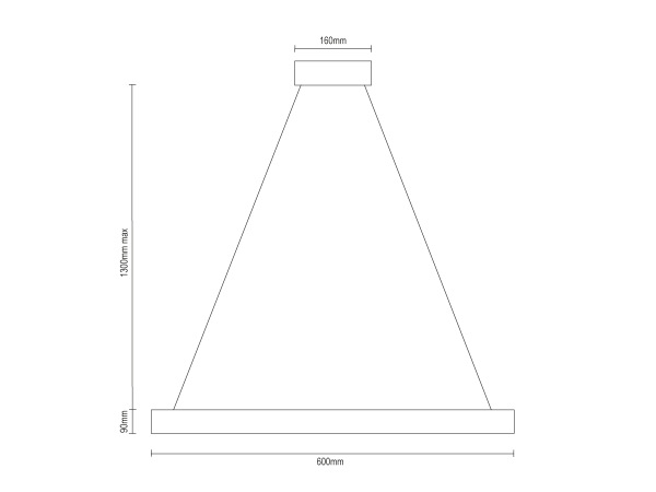 LED pendant light + remote control, 80W – J4393/W 8