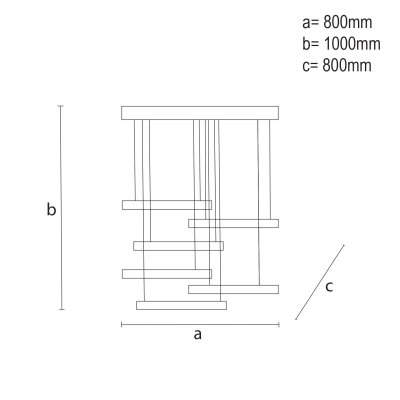 LED hanging light with remote control 100W - J3373/BCH