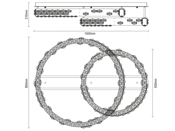 CLARIS stropný krištáľový luster - V30009 5