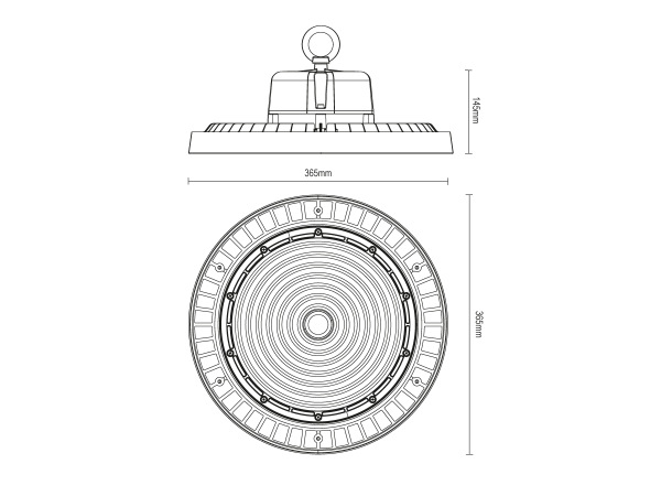 High Bay UFO 200W LED Light / IP65 / 5000K - LU423N 7