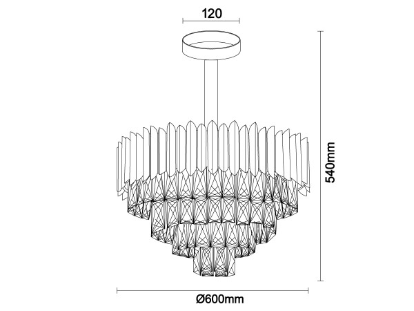 CARLOS ceiling light 600 - N2301 6