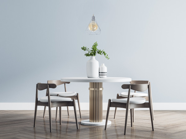 White metal hanging light 1 x E27 - ME0110 2