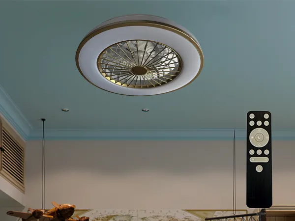 LED light OPAL + ceillings fan + remote control 48W - LCL6347