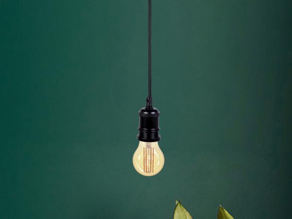 Hanging light E27 / 1m / black - BH602B