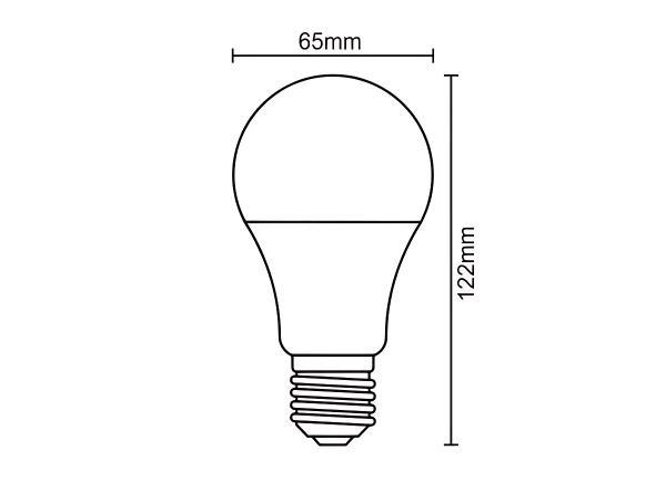 LED bulb 13,5W - A65 / E27 / SMD / 3000K - ZLS515 3