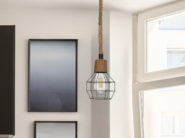 Hanging light natural rope 1 x E27 - ME0001