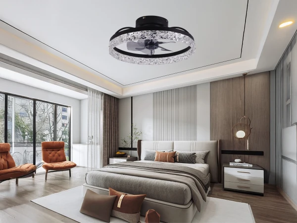 LED ceiling light + ceilings fan+ remote control 63W - JF1301/B