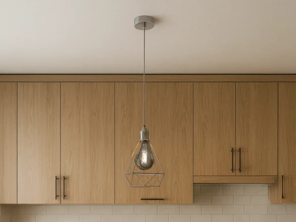 Silver metal hanging light 1 x E27 - ME0810
