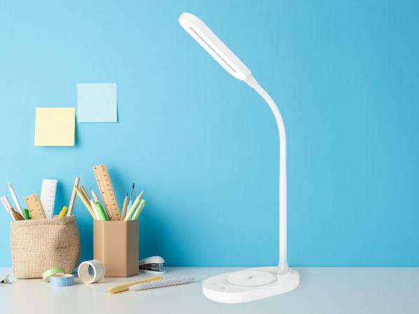 LED desk lamp OCTAVIA 7W dimming, wireless charging - DL4301/W