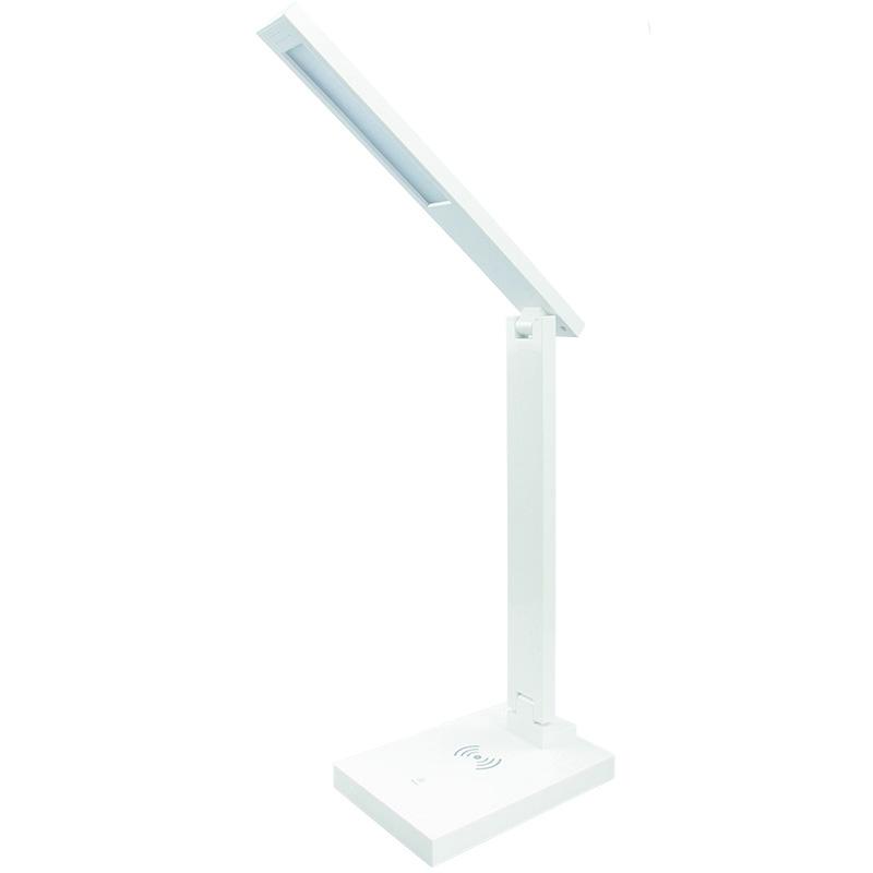 LED desk lamp LISA 5W dimming with  wireless charging and USB - DL1202/W