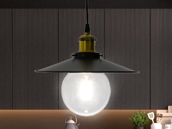 Metal hanging light 1 x E27 - ME0003R 1