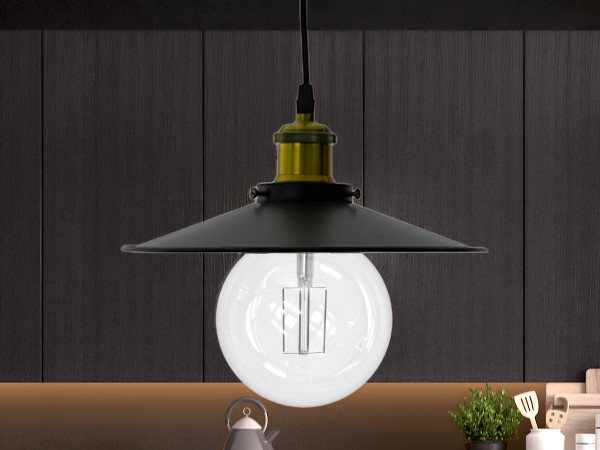 Metal hanging light 1 x E27 - ME0003R