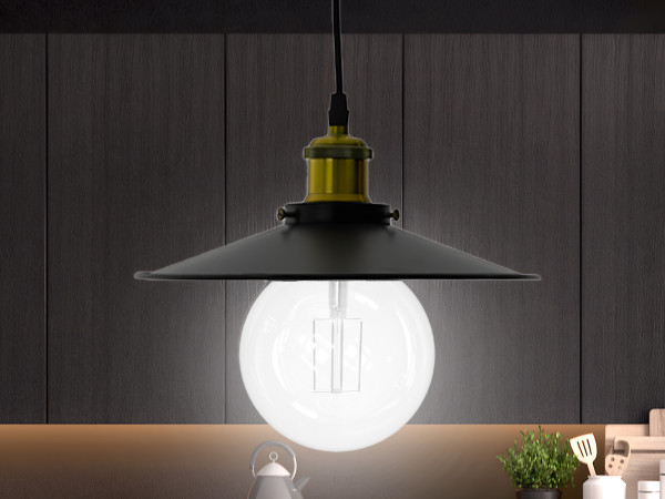 Metal hanging light 1 x E27 - ME0003R 1
