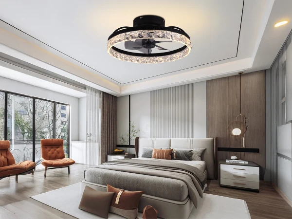 LED ceiling light + ceilings fan+ remote control 63W - JF1301/B 1
