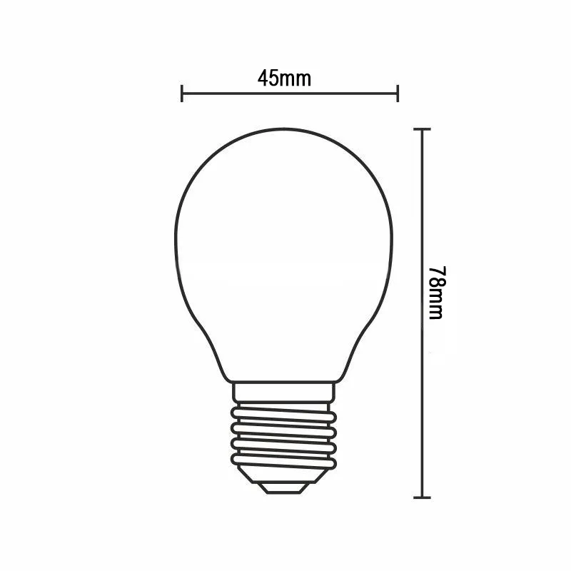 LED Filament 4W - G45 / E14 / 3000K - ZLF812