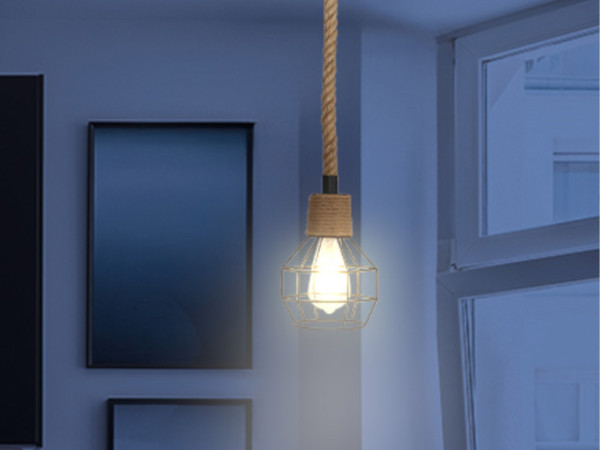 Hanging light natural rope 1 x E27 - ME0001 1