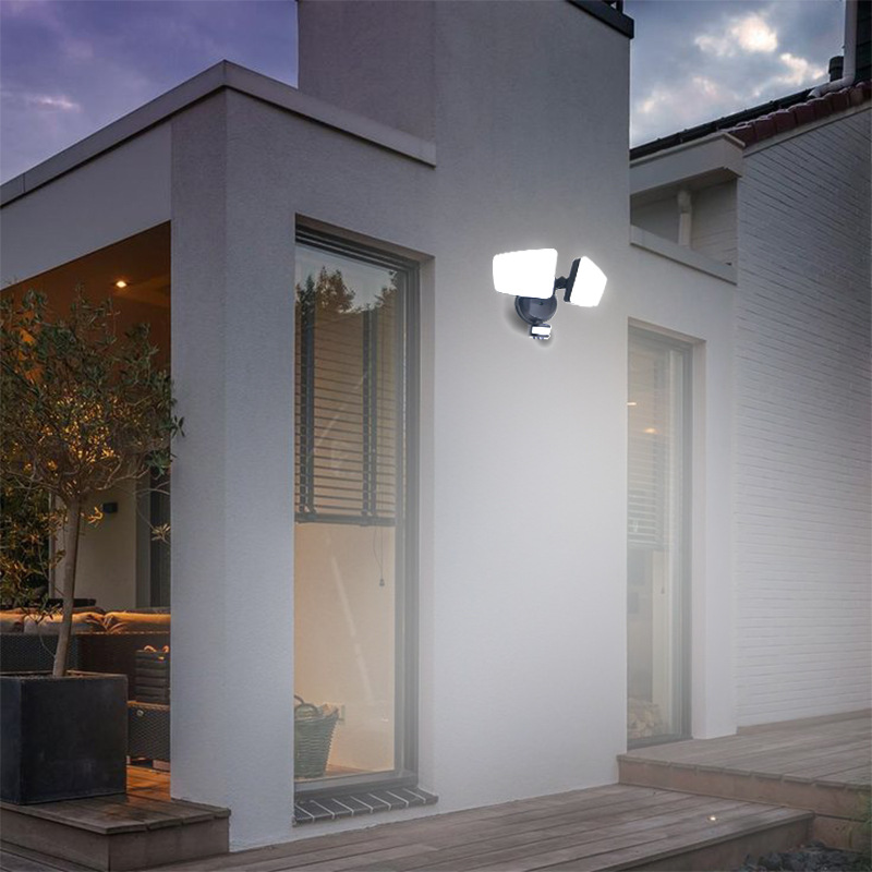 Outdoor black LED spotlight with PIR sensor 24W/3000K/4000K/6000K - LFX025 5