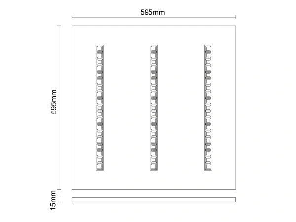 LED ceiling panel UGR 36W / 595x595 / SMD / 4000K / WH - PL122 11