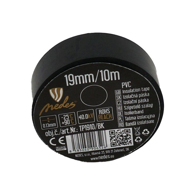 Insulation tape 19mm / 10m black - TP1910/BK