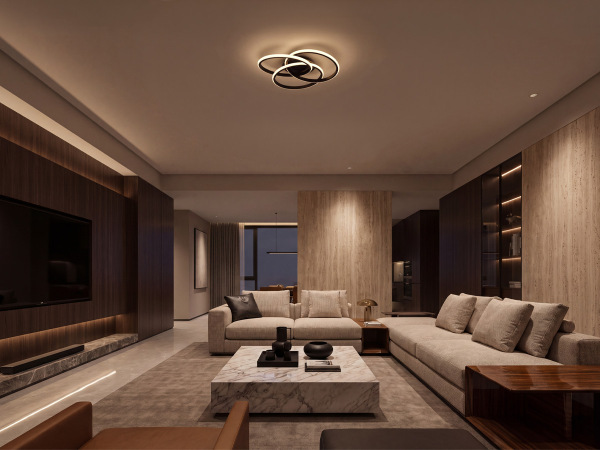 LED ceiling light + remote control, 55W – J3375/B 1