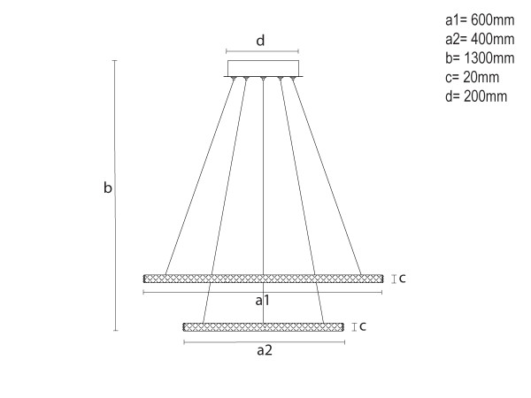 LED pendant light with remote control 150W - TA2314/W 8
