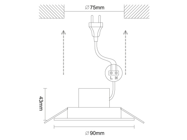 LED light 7W / IP20 / 4000K - LDL523 5