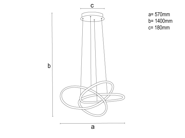 LED pendant light with remote control 95W - TA2309/B 7