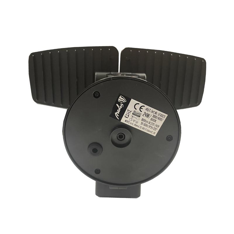 Outdoor black LED floodlightwith sensor 24W / 3000K / 4000K / 6000K - LFX025