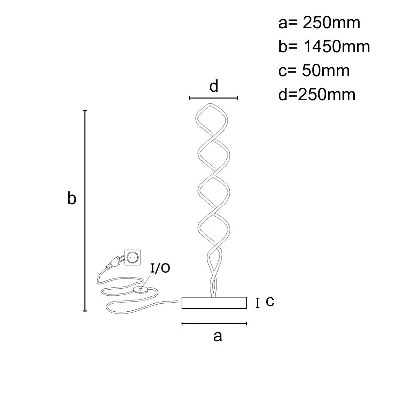 LED design floor lamp 90W - JF2303/CH