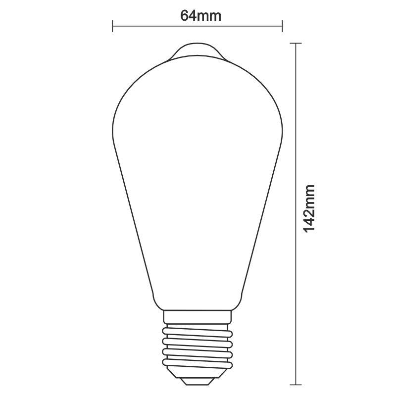 LED Filament 11W - ST64 / E27 / 4000K - ZLF925D