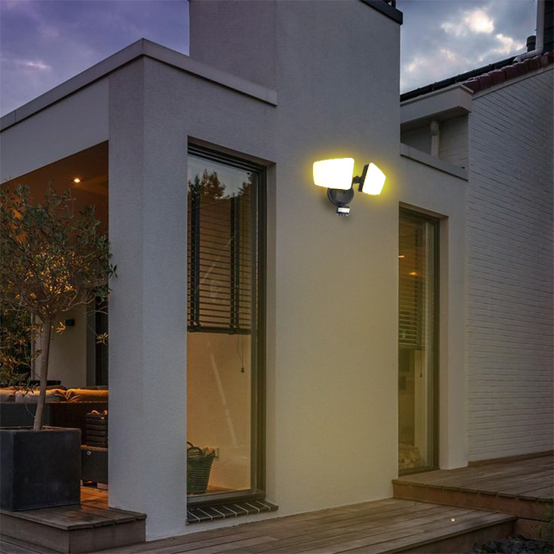 Outdoor black LED spotlight with PIR sensor 24W/3000K/4000K/6000K - LFX025 6