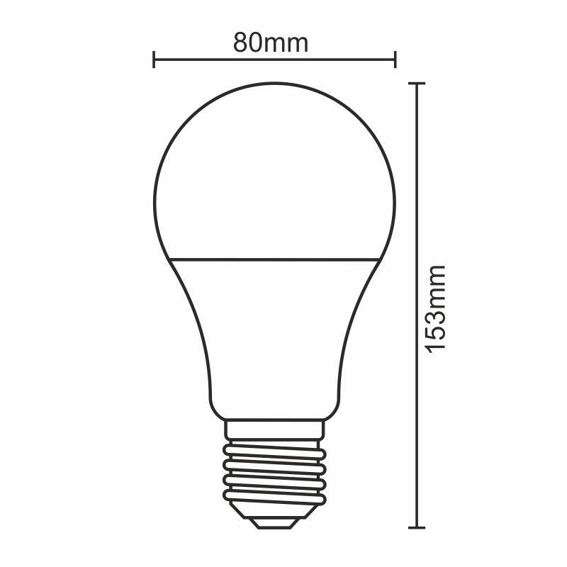 LED bulb 18W - A80 / E27 / SMD / 3000K - ZLS517