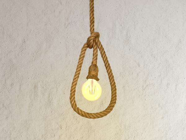 Hanging light E27 / 1,5m / rope - natural - BH671-2 1