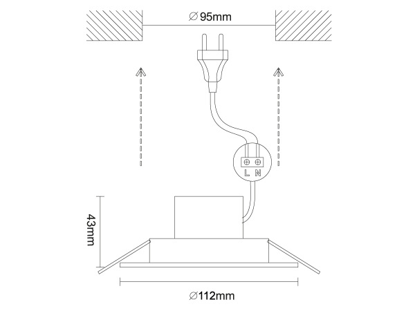 LED light 9W / IP20 / 4000K - LDL524 5