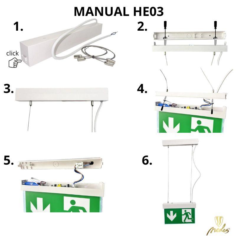 Hanging accessory for an emergency light LEL204 - HE03