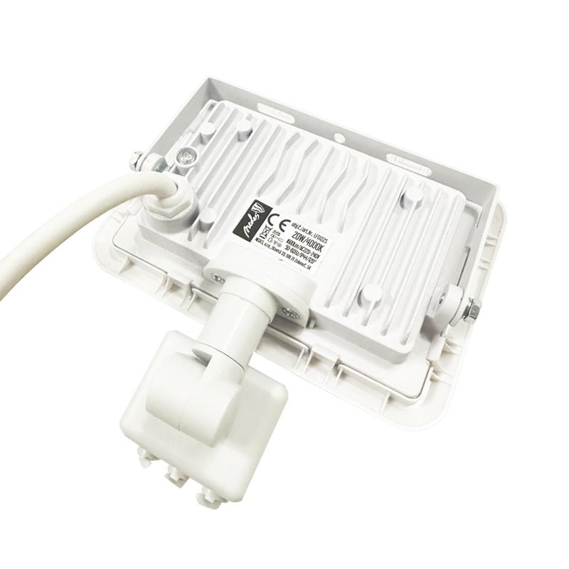 Outdoor white LED floodlight with sensor 20W / 4000K - LF0122S