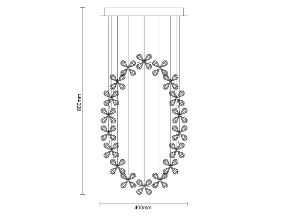 SAMOA crystal chandelier - N3020 5