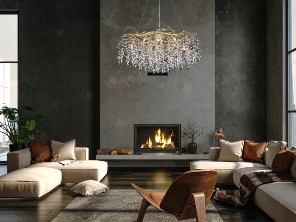 Luxurious crystal hanging chandelier 12 x G9 - CA011/800 2