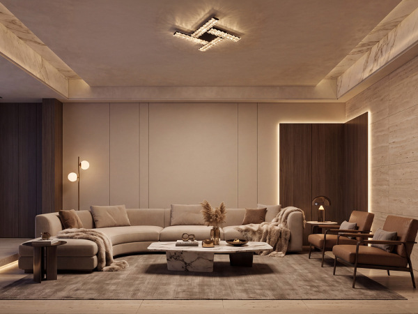 LED ceiling light + remote control, 90W – J2307/B 1