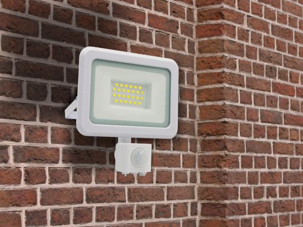 Outdoor white LED floodlight with sensor 20W / 4000K - LF0122S