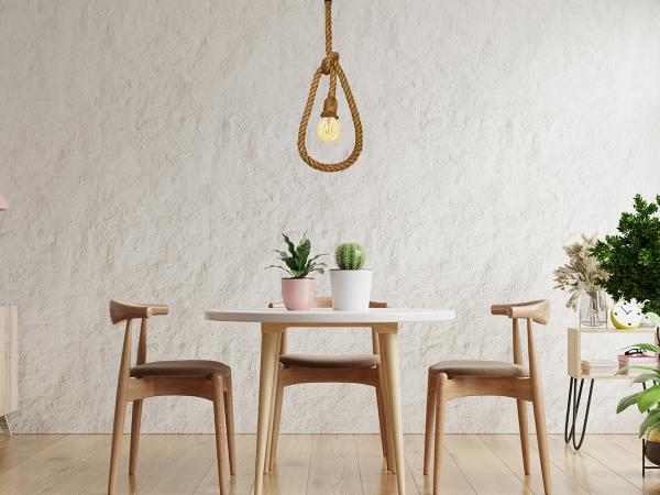 Hanging light E27 / 1,5m / rope - natural - BH671-2 2