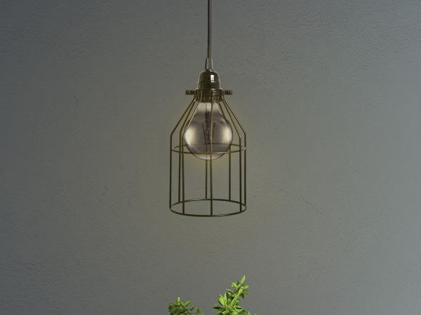 Metal hanging light 1 x E27 - ME0011 1