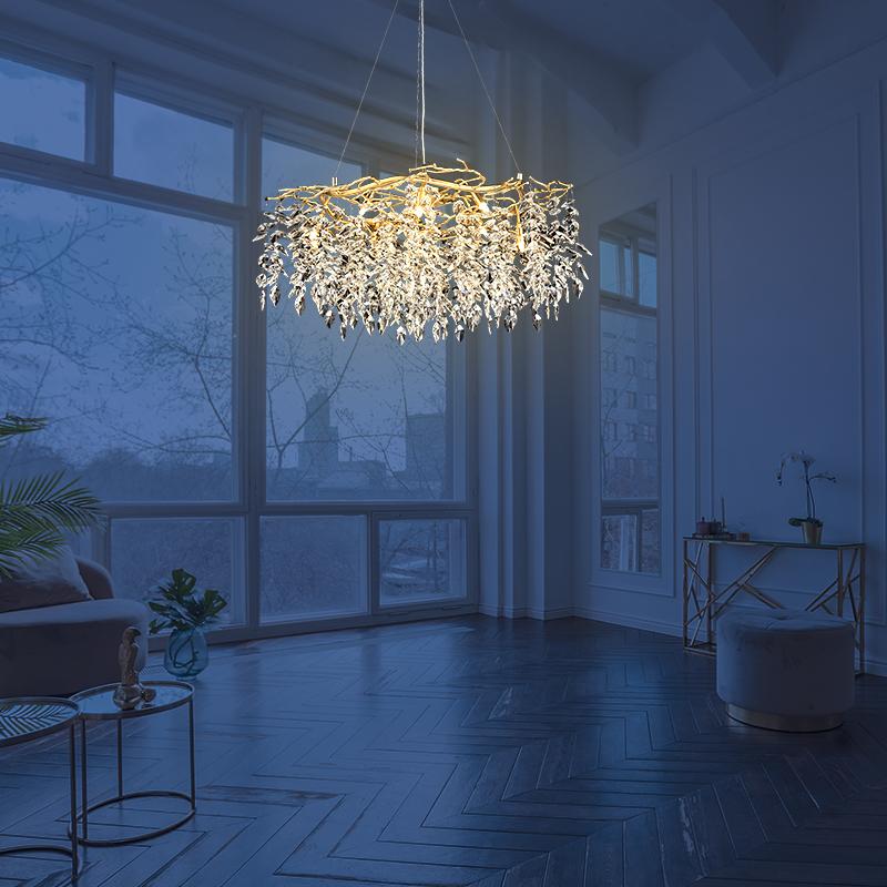 Luxurious crystal hanging chandelier 12 x G9 - CA011/800