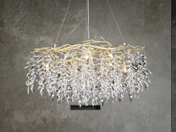 Luxurious crystal hanging chandelier 12 x G9 - CA011/800 1