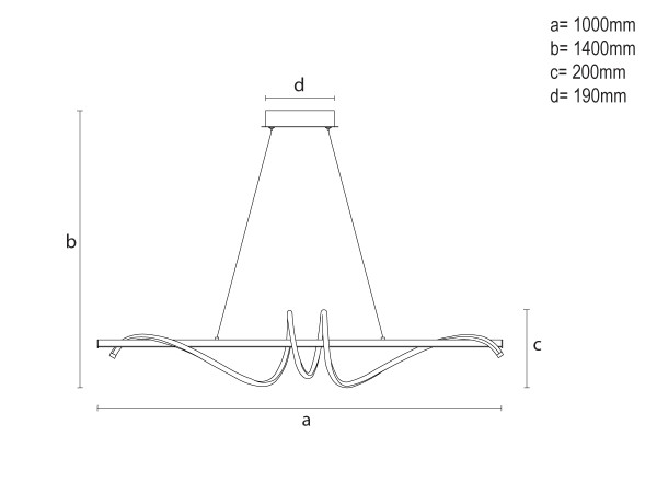 LED pendant light with remote control 65W - TA2316/B 9