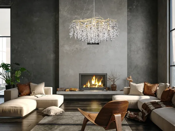 Luxurious crystal hanging chandelier 12 x G9 - CA011/800 3