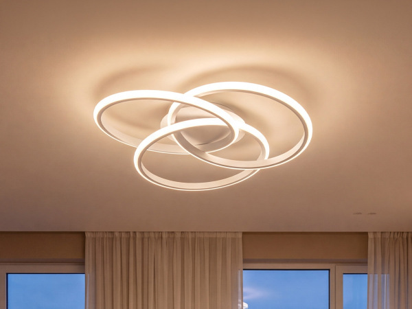 LED ceiling light + remote control, 55W – J3375/W