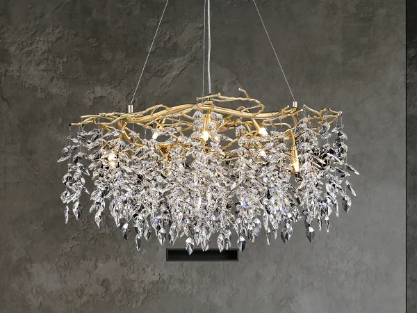 Luxurious crystal hanging chandelier 12 x G9 - CA011/800