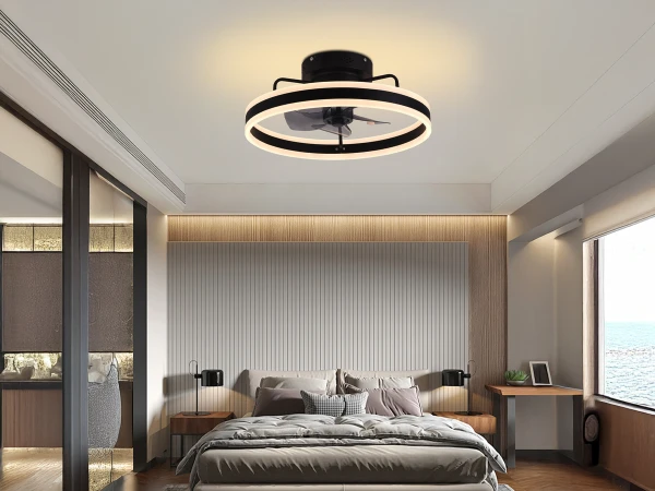 LED light with remote control and fan 70W - JF1300/B 1