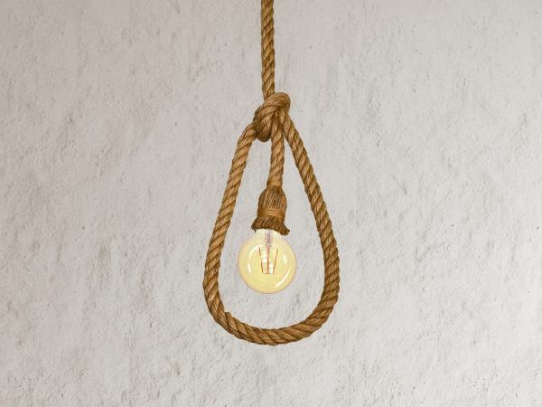 Hanging light E27 / 1,5m / rope - natural - BH671-2